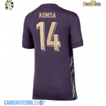 Camisa de time de futebol Inglaterra Ezri Konsa #14 Replicas 2º Equipamento Feminina Europeu 2024 Manga Curta